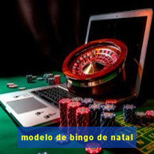 modelo de bingo de natal